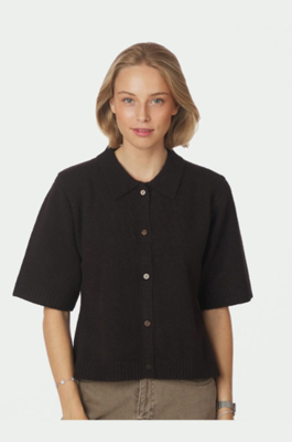 Neo Noir Blouse Cunna Knit | Dark Brown