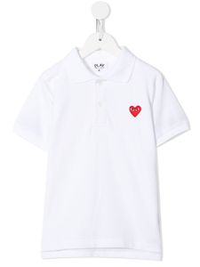 Comme Des Garçons Play Kids polo à logo imprimé - Blanc