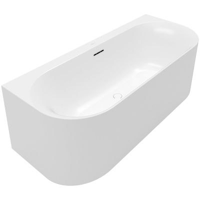 Villeroy & Boch Loop & friends half vrijstaand bad - 180x80cm - Acryl Stone White mat uba180lof9cs00v-rw