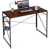 100 x 50 x 75 cm Klaptafel met 6 Haken en Metalen Frame Inklapbaar Bureau Computertafel Laptoptafel Werktafel Draagvermogen 115 kg