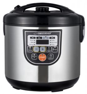 Esperanza EKG011 Multicooker - Elektrische Snelkookpan, Pastakoker, Rijstkoker en Stomer, Stoomkoker - 5L