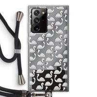 Zwanen: Samsung Galaxy Note 20 Ultra / Note 20 Ultra 5G Transparant Hoesje met koord