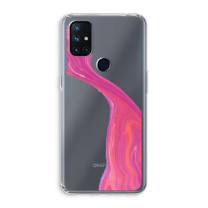 Paarse stroom: OnePlus Nord N10 5G Transparant Hoesje