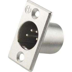 Neutrik NC4MP XLR-connector Flensstekker, contacten recht Aantal polen: 4 Zilver 1 stuk(s)