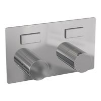 BRAUER Stripe 2-weg Inbouwthermostaat - drukknoppen - in- en afbouwdelen - chroom 5-CE-355