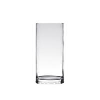 Hakbijl Glass Vaas - cilinder vorm - transparant - 40 x 12 cm - home-basics vazen