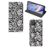 OPPO Reno4 Z 5G Smart Cover Black Flowers