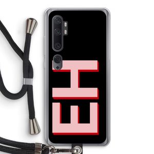 Monogram: Xiaomi Mi Note 10 Pro Transparant Hoesje met koord