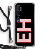 Monogram: Xiaomi Mi Note 10 Pro Transparant Hoesje met koord