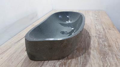 Waskom riviersteen RXL250320, 68x38x15 cm
