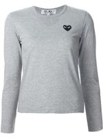 Comme Des Garçons Play t shirt à manches longues avec logo - Gris