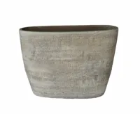 Schaal tokio ovl 52x17x37cm taupe