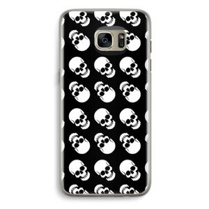 Musketon Skulls: Samsung Galaxy S7 Edge Transparant Hoesje