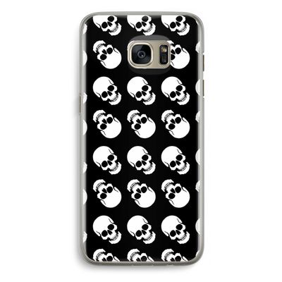Musketon Skulls: Samsung Galaxy S7 Edge Transparant Hoesje