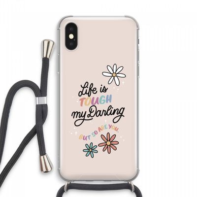 Tough Life: iPhone XS Max Transparant Hoesje met koord