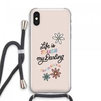 Tough Life: iPhone XS Max Transparant Hoesje met koord Tough Life: iPhone XS Max Transparant Hoesje met koord