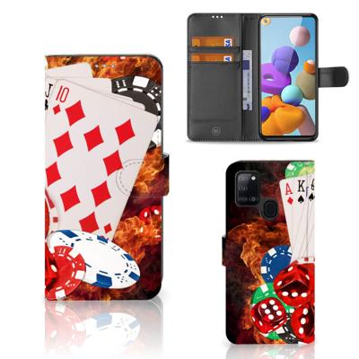 Samsung Galaxy A21s | Wallet Case | met Pasjes | Casino