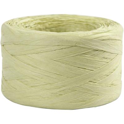 Creativ Company Papier raffia garen, b: 7-8 mm, lichtgroen, 100 m/ 1 rol