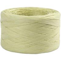 Creativ Company Papier raffia garen, b: 7-8 mm, lichtgroen, 100 m/ 1 rol