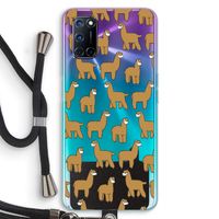 Alpacas: Oppo A72 Transparant Hoesje met koord
