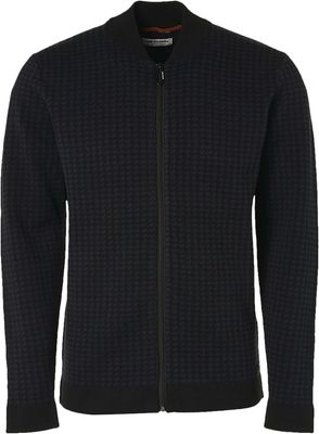 Pullover full zip double layer jacq black