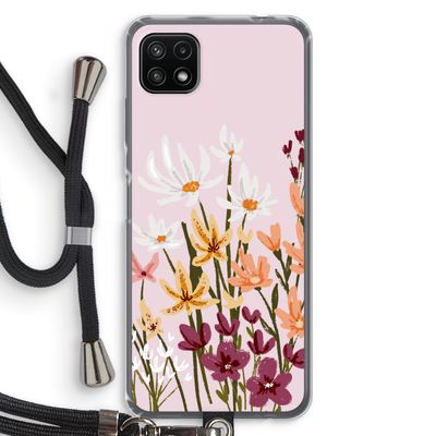 Painted wildflowers: Samsung Galaxy A22 5G Transparant Hoesje met koord