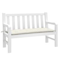 VidaXL Tuinbankkussen 120x50x7 cm stof gemêleerd crèmekleurig