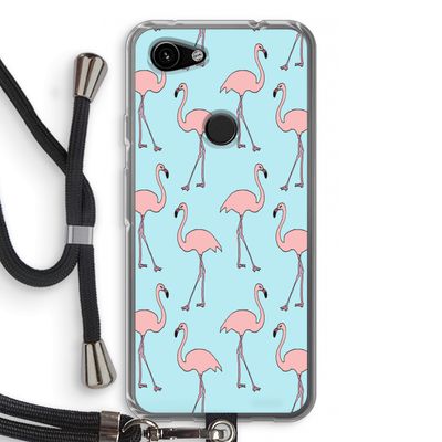 Anything Flamingoes: Pixel 3a Transparant Hoesje met koord