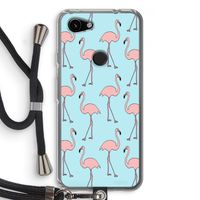 Anything Flamingoes: Pixel 3a Transparant Hoesje met koord