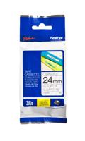 Brother Gloss Laminated Labelling Tape - 24mm, Black/Clear labelprinter-tape TZ