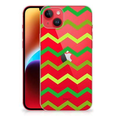 iPhone 14 Plus | TPU bumper | Zigzag Groen