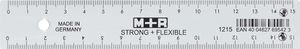 M+R Strong & Flexibel lat, met schaalverdeling voor recht- en linkshandigen, 15 cm, transparant