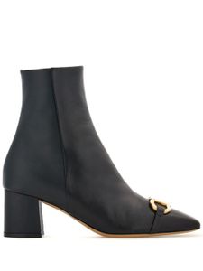 Ferragamo bottines en cuir à boucle Gancini 60 mm - Noir