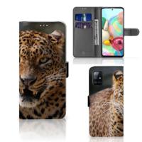Samsung Galaxy A71 | Telefoonhoesje | Met pasjeshouder | Luipaard