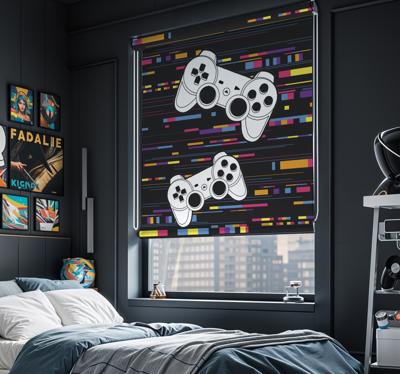 Nerd rolgordijn Veelkleurige externe console