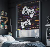 Nerd rolgordijn Veelkleurige externe console
