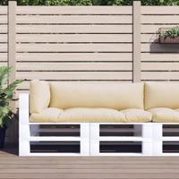 Palletkussens 3 st stof beige