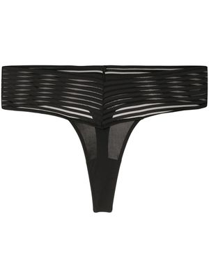 Maison Close string à rayures - Noir