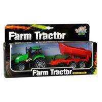 Kids Globe globe tractor met aanhanger licht & geluid 1:32