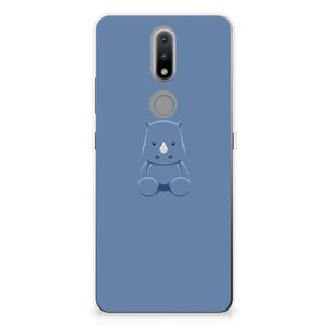 Nokia 2.4 Telefoonhoesje met Naam Baby Rhino