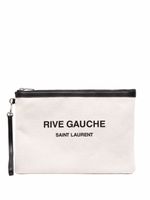 Saint Laurent pochette Rive Gauche en toile - Tons neutres