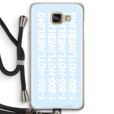 Hotline bling blue: Samsung Galaxy A5 (2016) Transparant Hoesje met koord