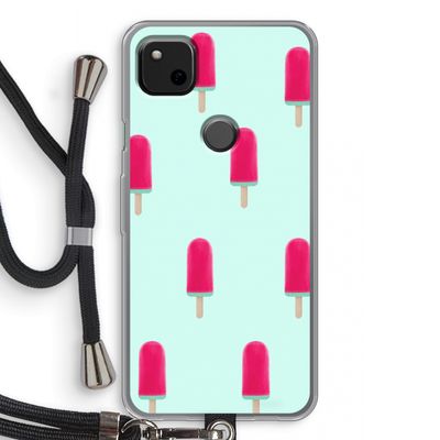 Waterijsje: Pixel 4a Transparant Hoesje met koord