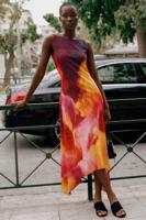 Asymmetrische mouwloze jurk - BLACK - L