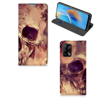 Mobiel BookCase OPPO A74 4G Skullhead - thumbnail