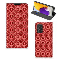 Samsung Galaxy A72 (5G/4G) Hoesje met Magneet Batik Rood