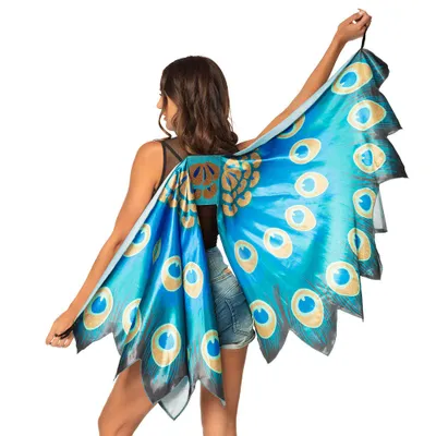 Vleugels Pauw Blauw (115x155cm)