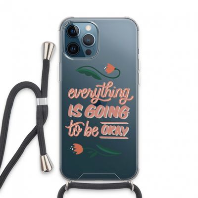 Optimistic flower girl: iPhone 13 Pro Max Transparant Hoesje met koord