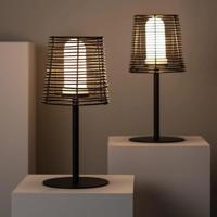 Tafellamp met stekker zwart e27 &apos;Saha&apos; buitenlamp E27 fitting IP44 530mm