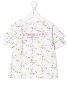 Philosophy Di Lorenzo Serafini Kids t-shirt à fleurs - Blanc